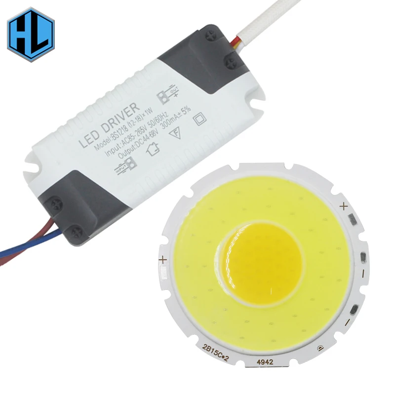 

COB Two-color LED Lamp Bead Chip 10W 15W Cold /Warm /Natural White Switch Conversion with Segment Control Power Adapter Driver