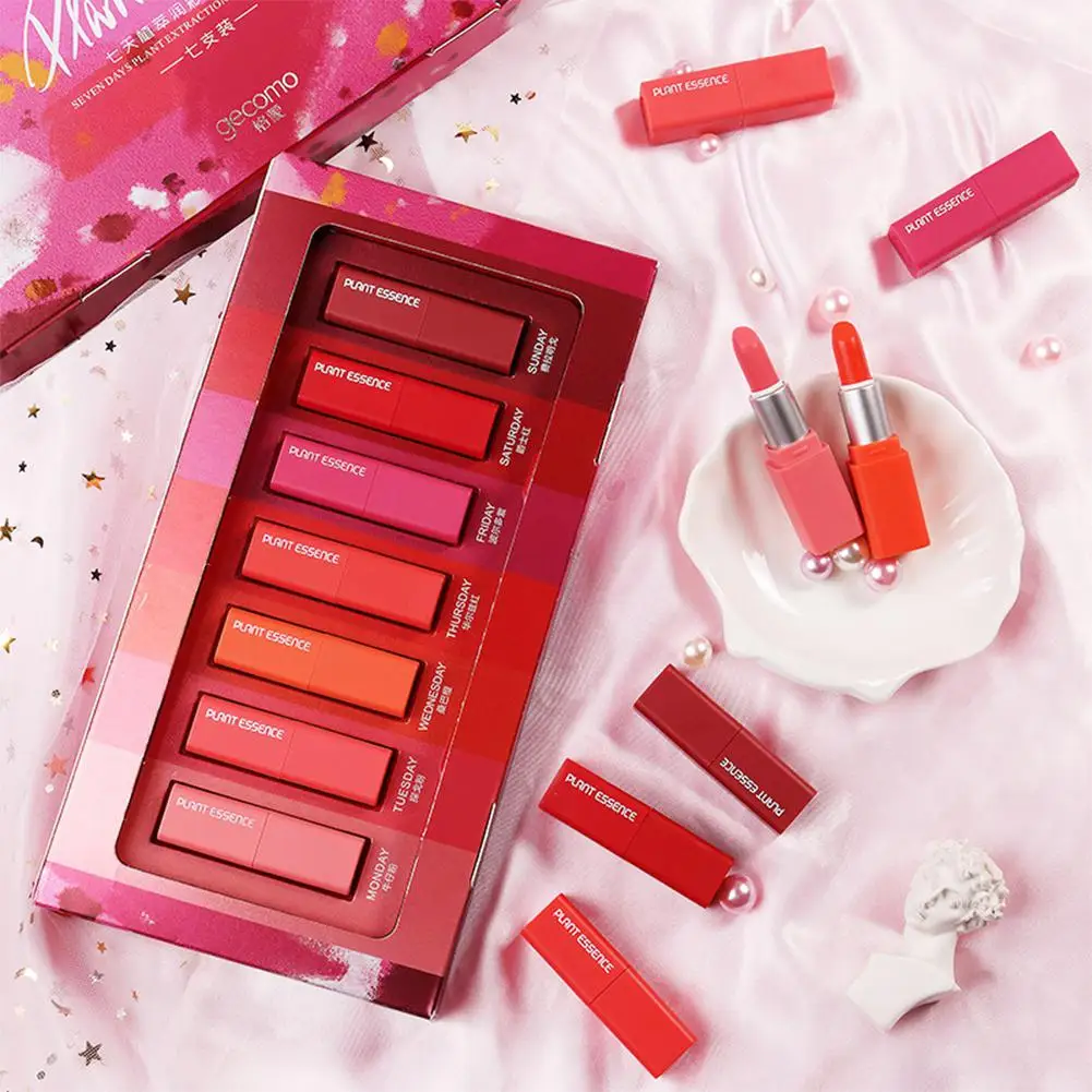 

XY Fancy 7 Pcs/set Women Makeup Set Kit Matte Lipstick Waterproof Nutritious Velvet Lip Stick