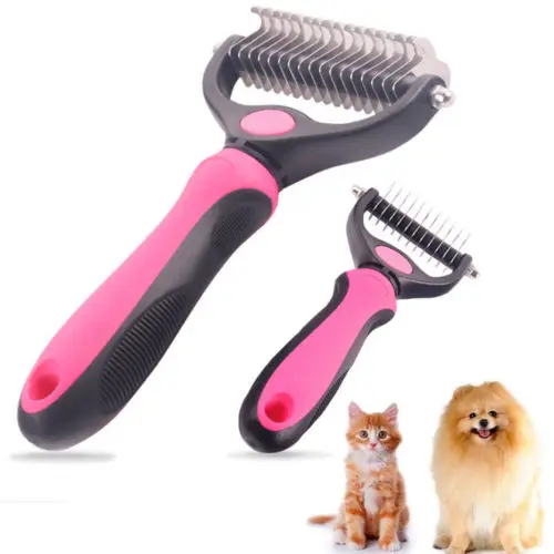

Dog Puppy Cat Pet Hair Brush Hair Shedding Grooming Undercoat Comb Rake Tool