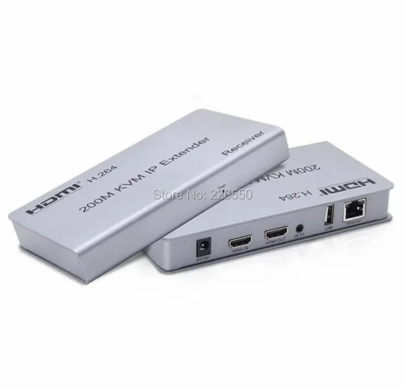 200m HDMI USB Extender RJ45 IP Network KVM Over IP Extender Over Cat5e