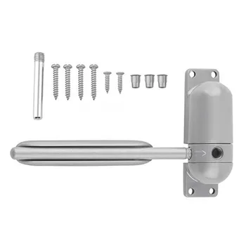 

1 Set Gray Mini Automatic Spring Door Closer Adjustable Fire Rated Safety Door Stopper Indoor and Outdor