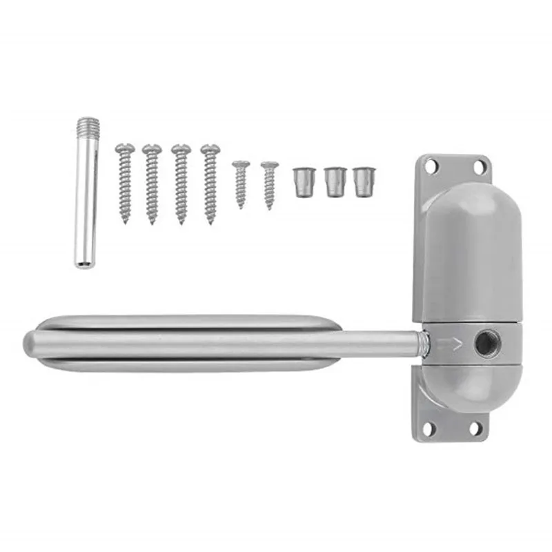 

1 set Gray Mini Automatic Spring Door Closer Adjustable Fire Rated Safety Door Gate Closer Indoor and Outdor