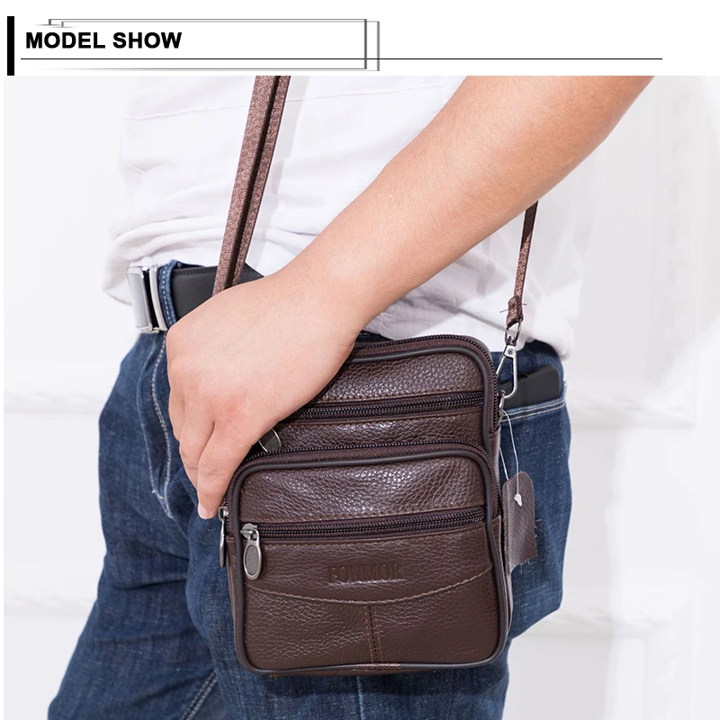  Vintage Leather Bags for Man Genuine Leather Crossbody Bag Men Casual Single Shoulder Bag Male Smal - 32974686433