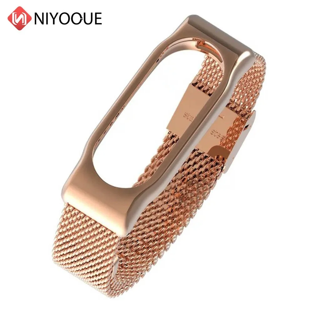 

Metal Strap For Xiaomi Mi Band 2 Screwless Stainless Steel Bracelet For MiBand 2 Wristbands Replace Accessories Mi Band 2