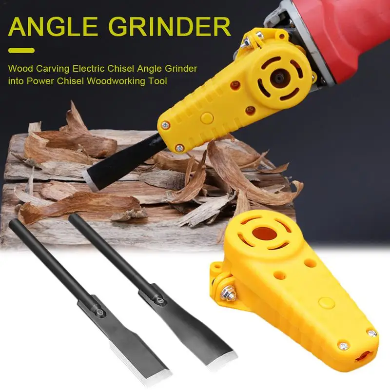 

Professional Electric Angle Grinder Wood Carving Electric Chisel into Power Chisel Woodworking Tool