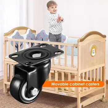 

Universal Office Chair Caster Wheel Swivel PU Metal Wheel Soft Safe Rollers Rubber Caster Wheels Replacement Furniture Hardware