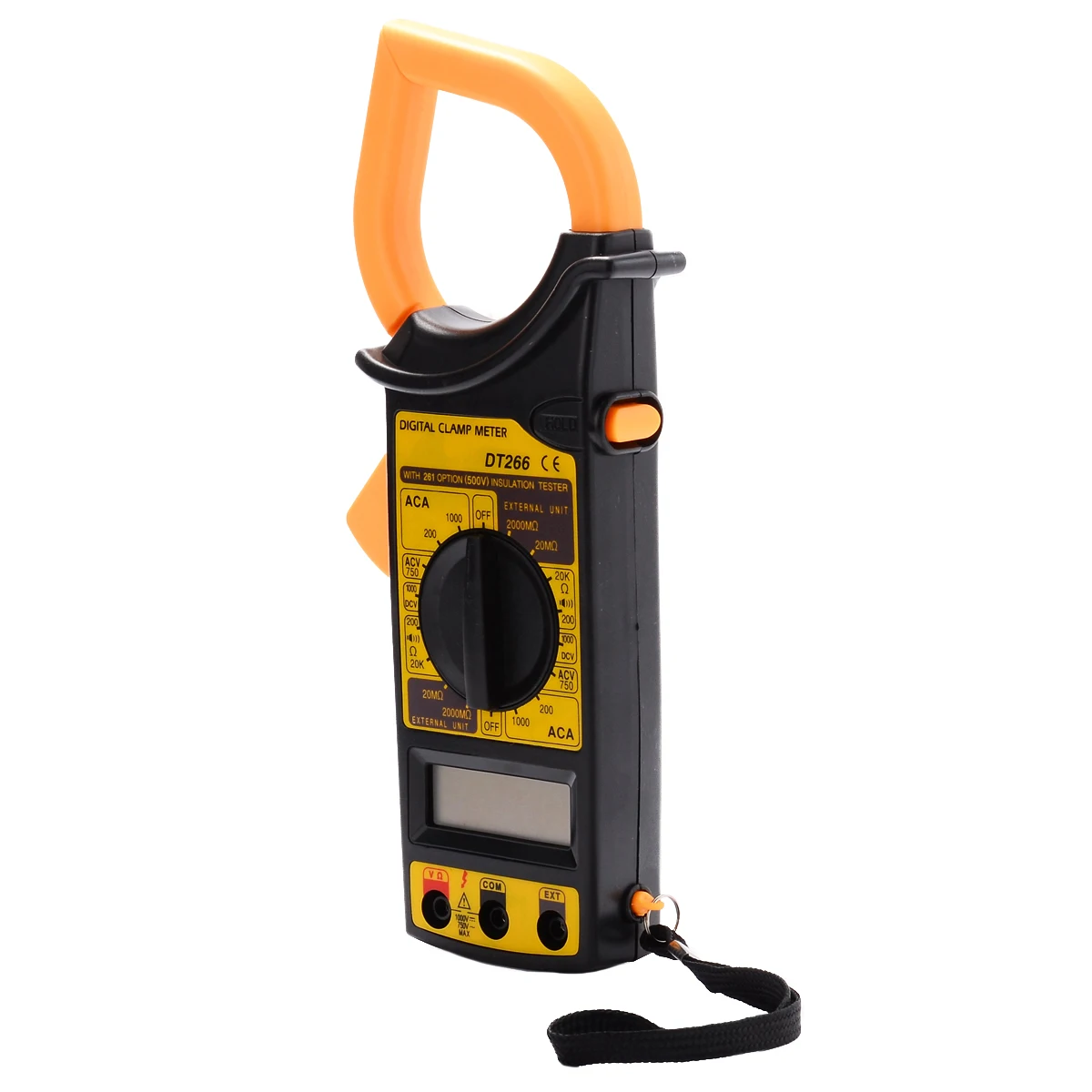 

New DT266 LCD Digital Multimeter Amper Clamp Meter AC/DC Current Voltage Tester with Test Cable