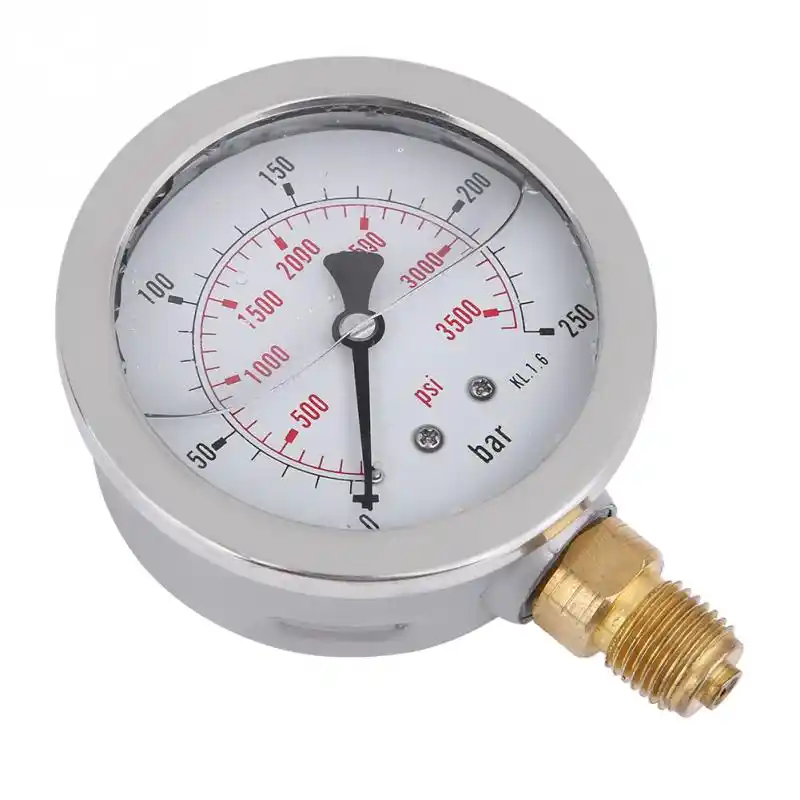 0~250BAR//3600PSI Gauge with 1.5 Meter Hose Hydraulic Pressure Gauge kit M162-BSP1//4 Hydraulic Hose Test Point Coupling