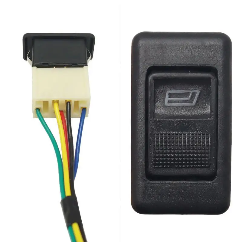 

Car Power Electric Window Lifter Switch Doors Windows Single 5 Pin Switch Button With Connector Wire Plug Socket For Universal