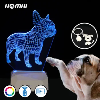 

bulldog frances night light children table kids lamp baby luminaria led nuit touch light iluminarias decoracion infanti puppyl