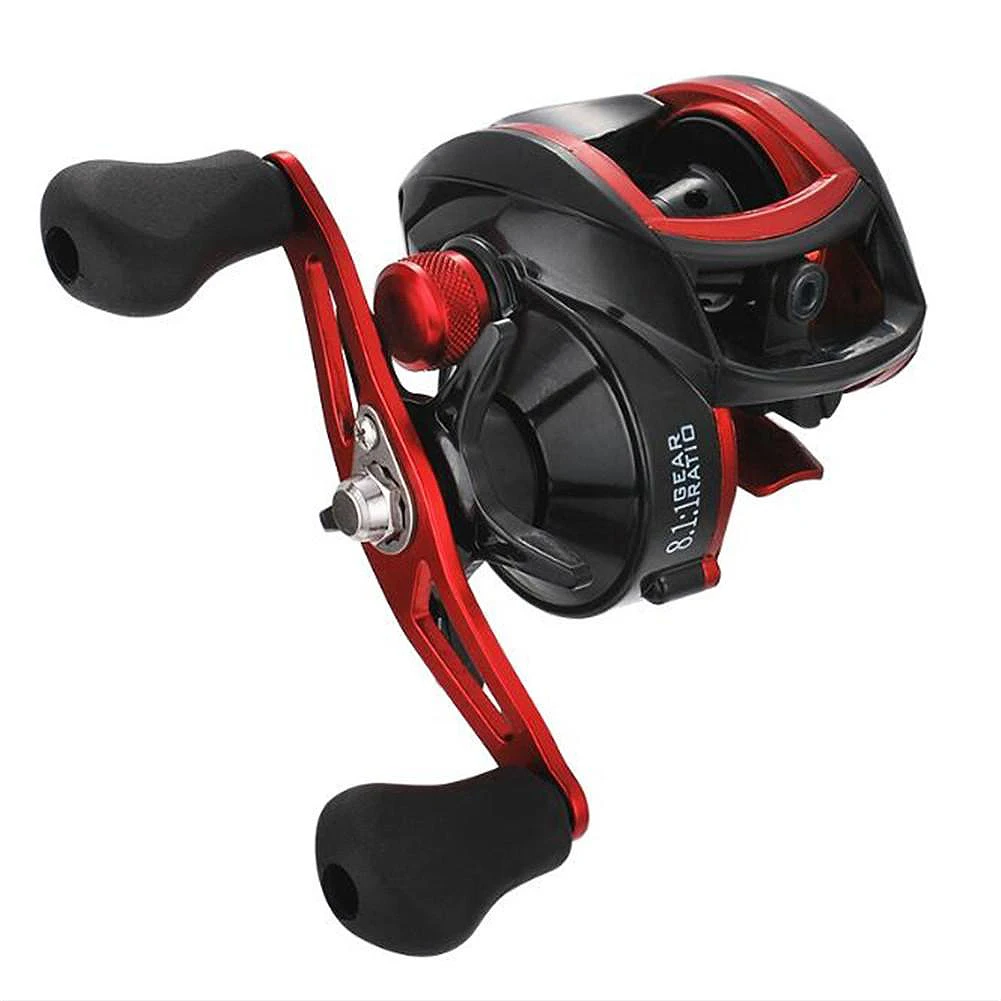 HOT-18x1BB Metal Baitcasting Fishing Reel 8.1:1 Long Shot Right Hand Fishing Wheel Bait Casting Fishing Reel,Right Hand