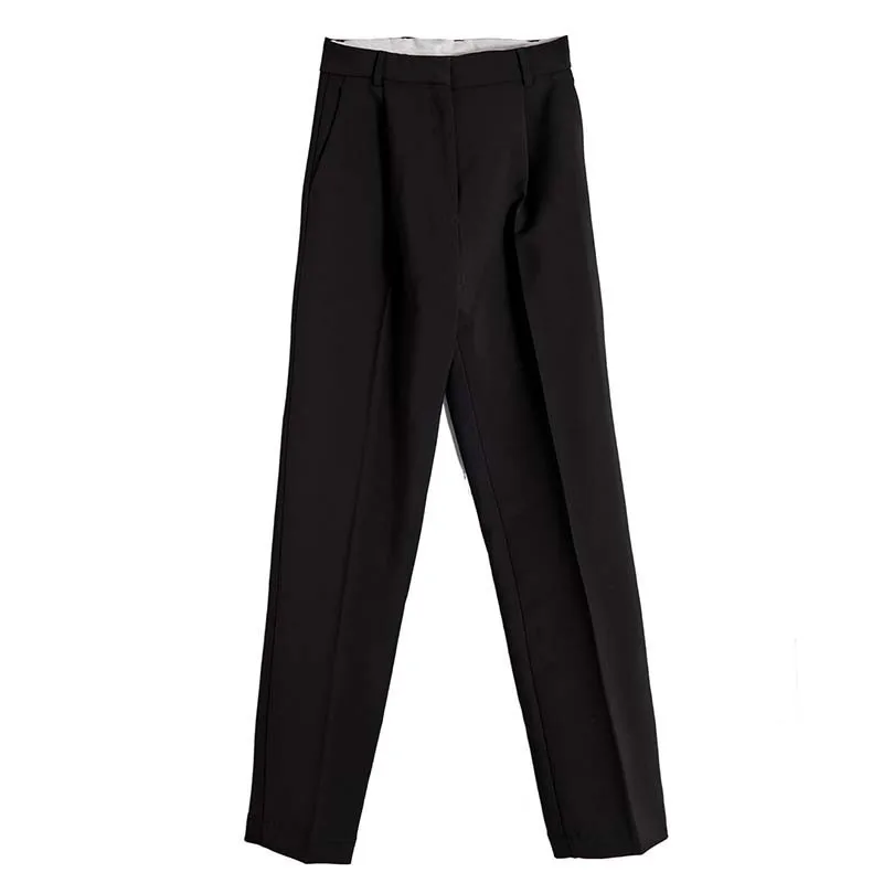 Otoño Grandes Moda 2018 Del navy Cintura La Pants Cremallera Mujeres white Pants Pants Tobillo Twotwinstyle Para Black De Con Casual Tallas Alta Longitud Bolsillos Harem Pantalones UH7waCqT