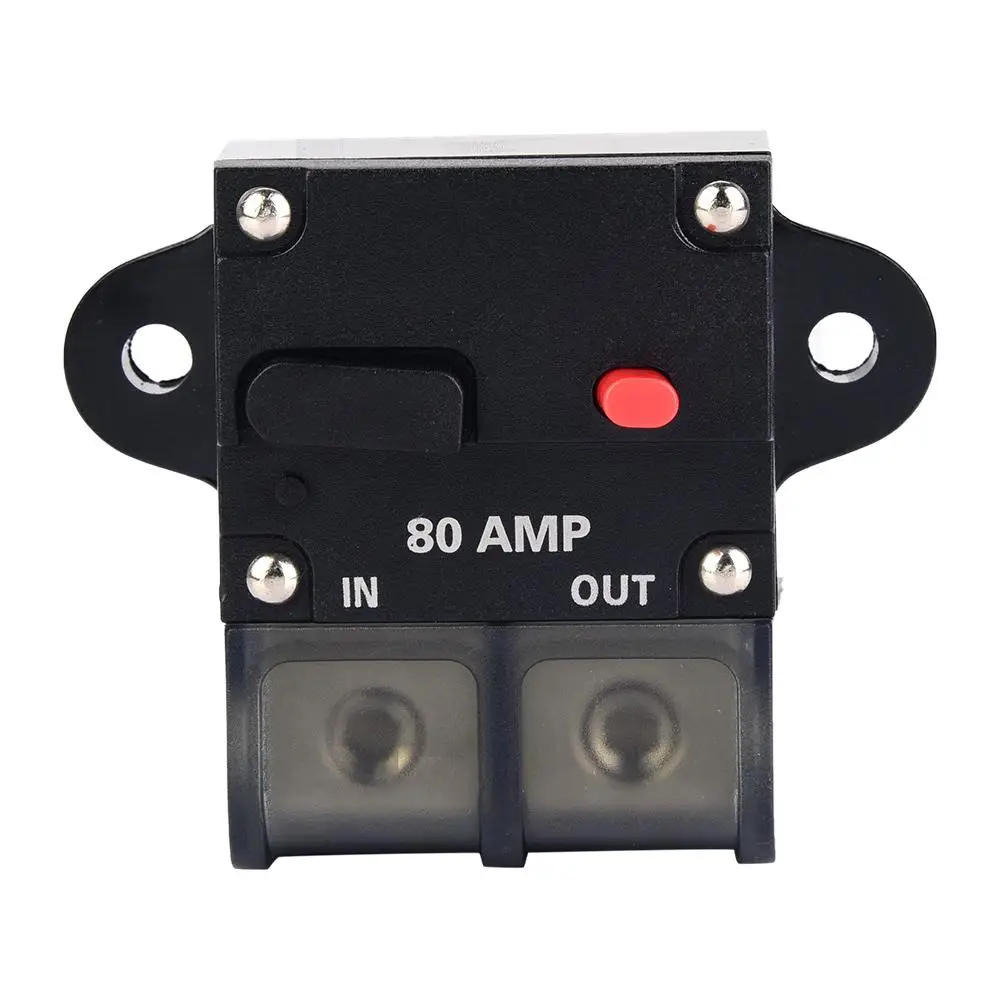 80A Restorable Car Modified Audio Circuit Breaker Manual Reset Switch Fuse Holder DC 12-42 V | Обустройство дома