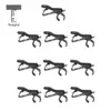 Tooyful Durable 10 Pieces Metal Lapel Tie Lavalier Clip-on Microphone Mic Clips Clamps Holder Black ► Photo 3/6