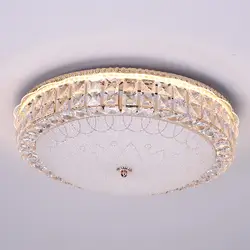 Современный простой светодиодный потолочный светильник стекло кристалл круглый из кованого железа Творческий роскошный ресторан балкон