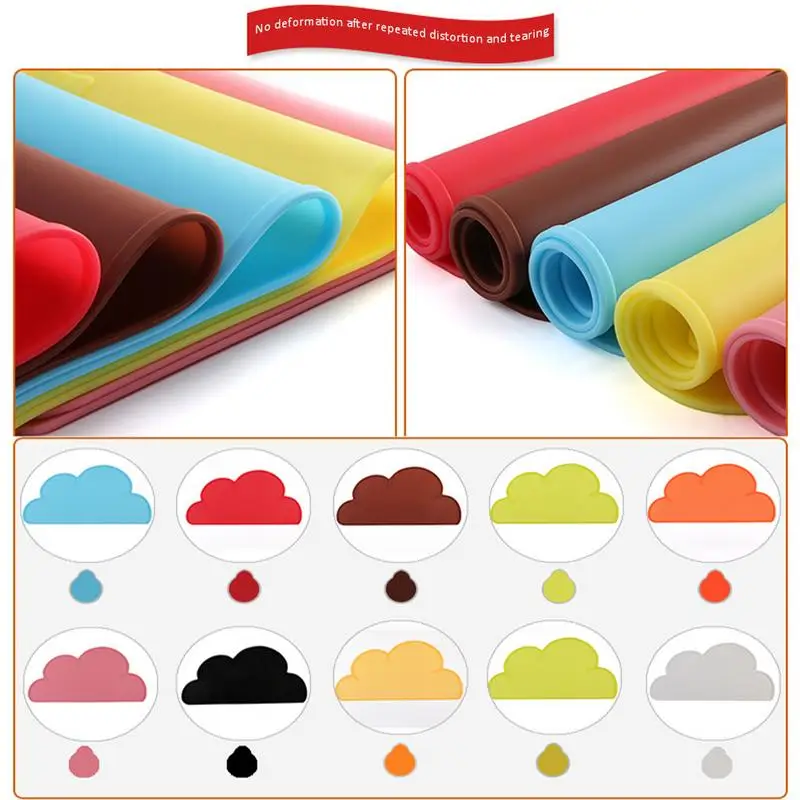 Cloud Shaped Silica Gel Heatproof Placemat For Babies Toddlers And Kids Cloud Shaped Silica Gel Heatproof Placemat For Babies Toddlers And Kids