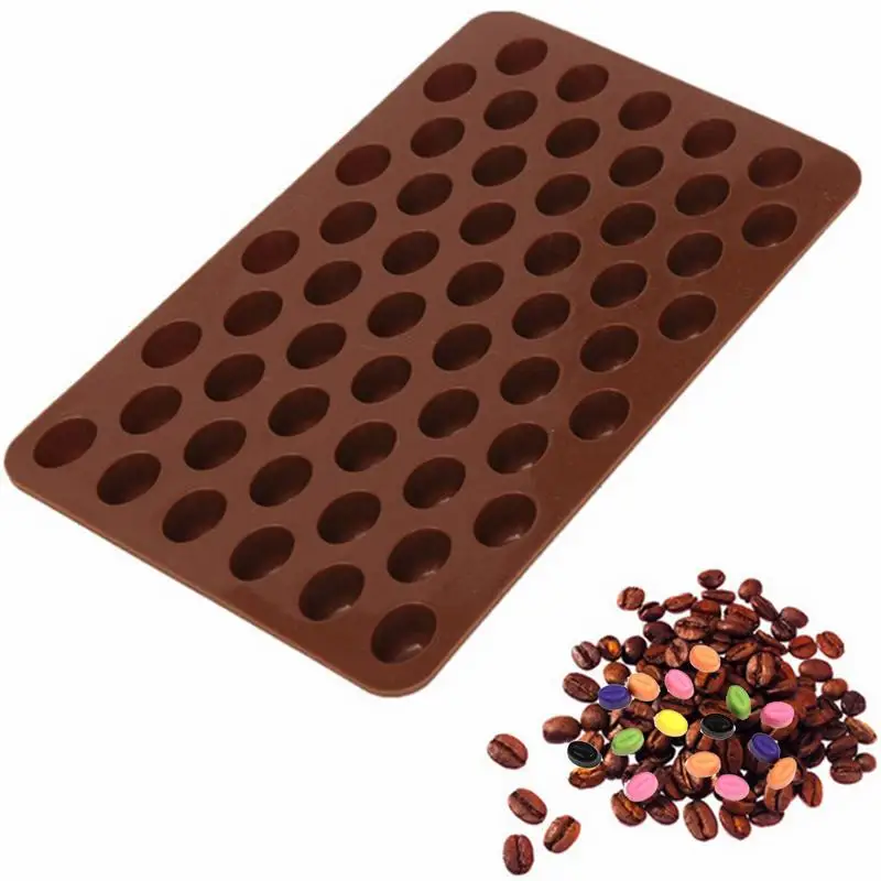Coffee Bean DIY Chocolate Mold Candy Pastry Cake Mould Wax Melt Kids Toy Silicone Bakeware Molds Deco | Дом и сад