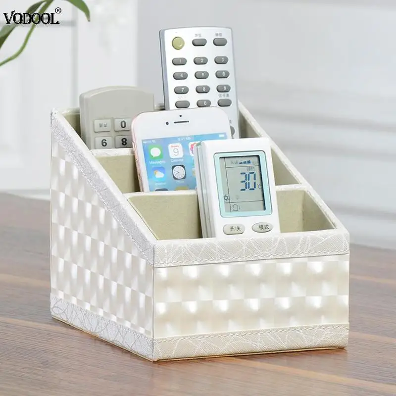 

Multifunction 3 Grids PU Leather Desk Organizer Pen Storage Holder Makeup Cosmetic Container Box Stationery Storage Holder Tools