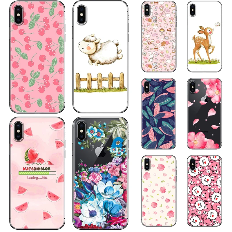Phone Case For Iphone 6 6P 7 8 7P 8P X XR XS Max Colorful Painted Cartoon Series Stylish Design TPU Silicone Back Cover |
