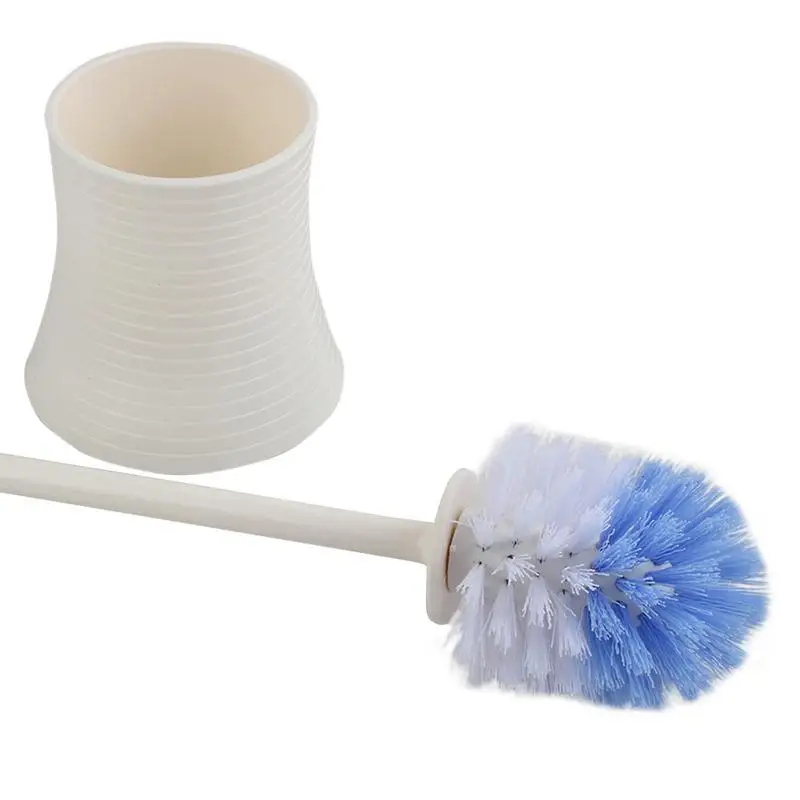 Plastic Thick Round Head Sanitary Toilet Brush Cleaning With Nylon