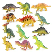 12 шт. мягкий динозавр дети играют игрушки животных фигурки героев коллекция Рождество