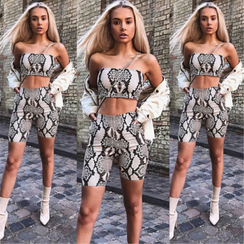 

Womens Autumn Casual Shinny Tube Top Shorts Bodycon Two Piece Set Outfits Short Sport Jumpsuit Sets