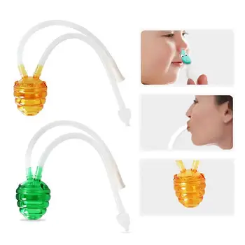 

Hot New Born Baby Vacuum Suction Nasal Aspirator Safety Nose Cleaner Infantil Baby Care Anti-Backflow Aspirator