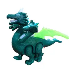 Реалистичный светильник динозавра вверх ревущий ходьба моделирование проекция электронная игрушка три головы динозавра для детей