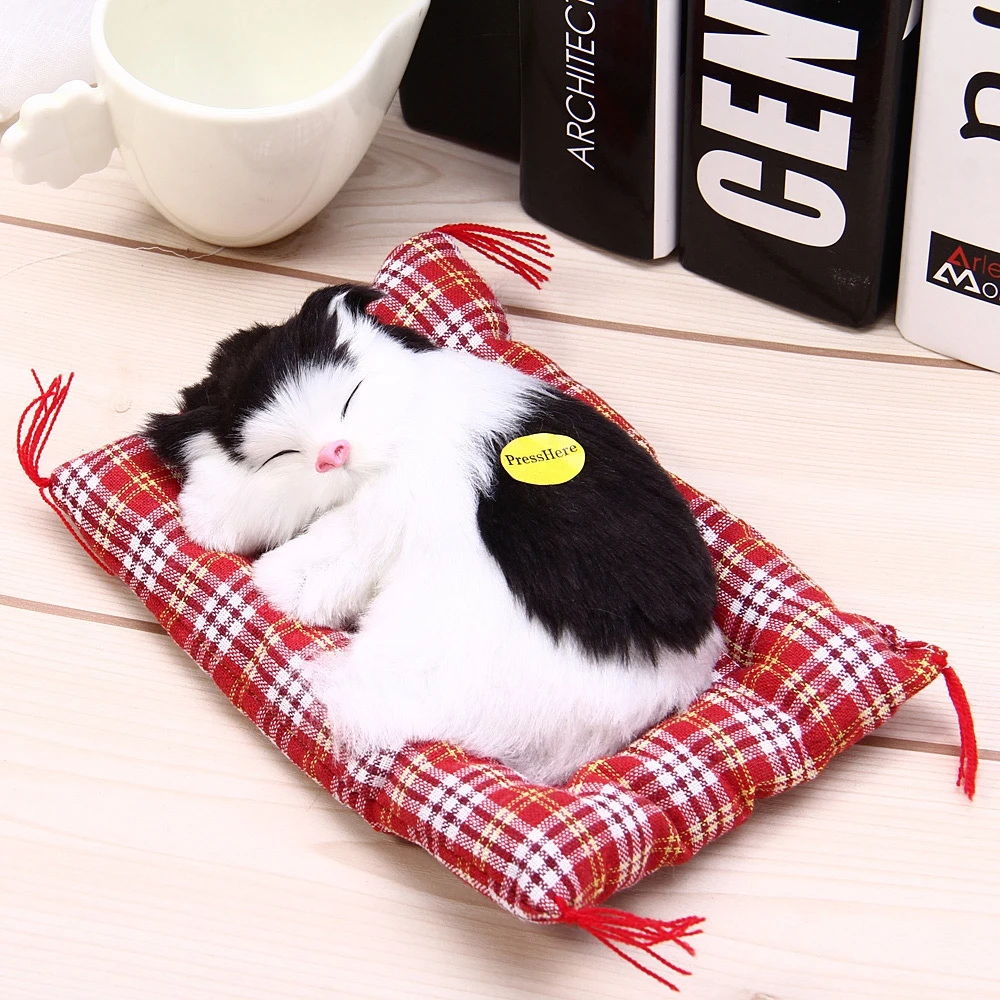 

Simulation Animal Sleeping Cat Craft Toy with Sound