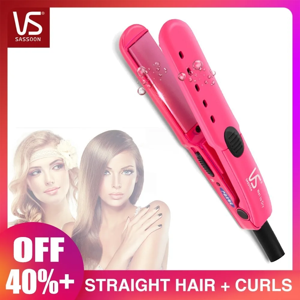 

VS Mini Straightener Straight Hair Curlers Irons Portable Curl Curler Styling Tool Hair Care & Styling Personal Care Appliances