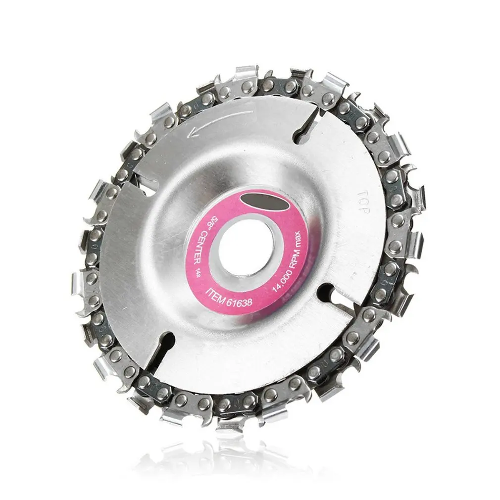 

Woodworking Chain Plate 16MM 3/5" Angle Grinding Chain Wheel Wood Carving Disc for Angle Grinder Supplies