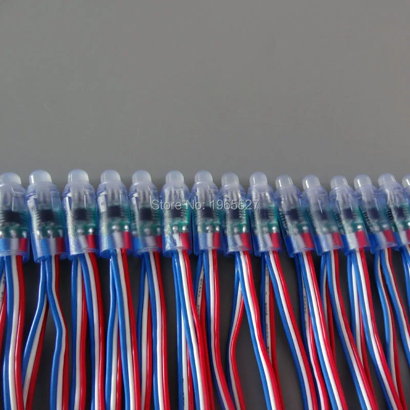 

100pcs/lot 12V 12mm WS2811 UCS1903 SM16703 Addressable LED Smart Node RGB Pixel String RGB Module LED Light Lamp Waterproof IP68