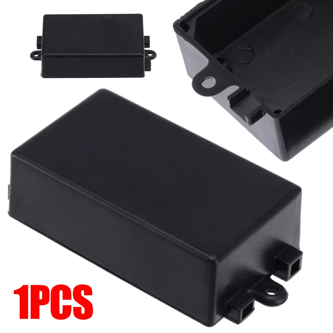 1pc Black Plastic Electronic Box Waterproof Electronic Project Box 65x38x22mm/82x52x35mm
