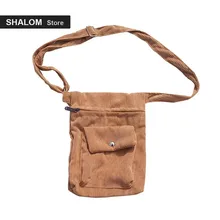 Женская Вельветовая Ретро сумка на плечо Женская Повседневная Экологичная сумка складная многоразовая хозяйственная сумка на молнии