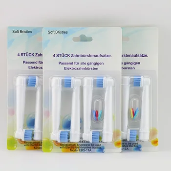 

16pcs Sensitive Clean Toothbrush Brush Heads Brush Heads Oral Care (4pack=16pcs) For Oral B Toothbrush Ebs17-4