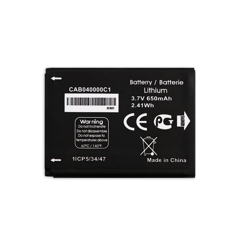 CAB0400000C1 Батарея для Alcatel Работает с любым оператором OT1035D OT 1035D 1016D 1052D в одно