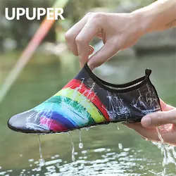 2019 унисекс летние пляжный водный Спортивный обувь для плавания обувь мужские женские кроссовки дышащая обувь нескользящие тапочки для