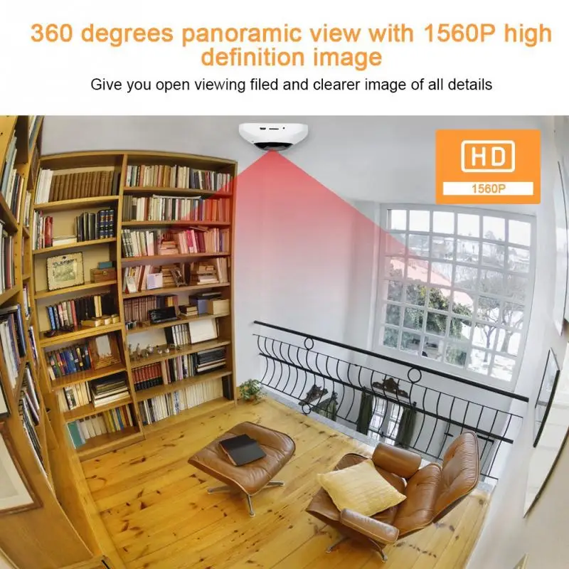 360 градусов панорамная Wifi IP камера наблюдения 3MP беспроводная рыбий глаз Авто