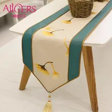 

30cm*180 Size Customized Table Runner Modern Tree Pattern Geometrical Line Design Wedding Decor Crafts Linen Cotton Table Runner