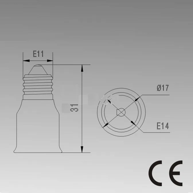 E11 для E14 гнездо адаптера светодиодное освещение, лампа держатель конвертер