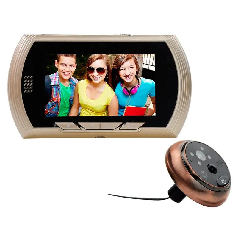 

4.3-inch TFT LCD Digital Peeper Door Camera IR Sensor Doorphone 140 Degree Wide Angle IR Night Vision Interference Doorbell Ca