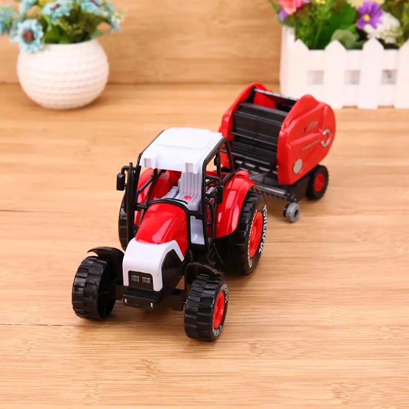 1:32 инженерный сплав фермерские тракторы трейлеры модель инженерный автомобиль грузовик уборочная машина игрушка с музыкальным освещением вытяжной автомобиль
