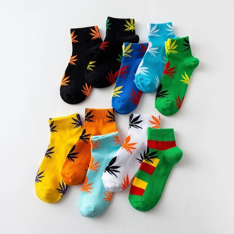 

Women Modis Ankle Socks Stopki Skarpetki Damskie Short Femme High Quality Maple Leaf Colorful Cotton Breathable Comfortable