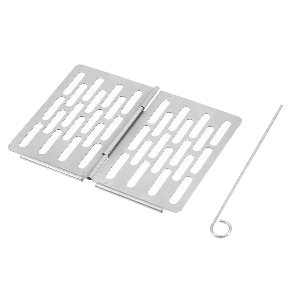 JKZX Mini Acero Inoxidable Plegable Cesta Barbacoa port/átil Parrilla Cesta Grate Utensilios Cocina Camping Size : L