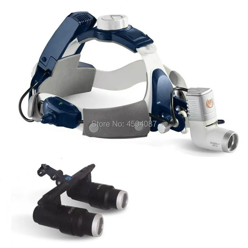 

4.0/5.0/6.0/6.5X420mm Medical Binocular Loupe Magnifier Dental Surgical Loupe+5W LED Medical Headlight Headlamp 2 Battery