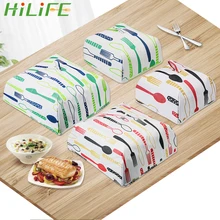 HLIFE сохраняющая тепло крышка из алюминиевой фольги многоразовая Крышка для еды анти мухи комары Крышка для еды стол Meshs кухонные инструменты для приготовления пищи