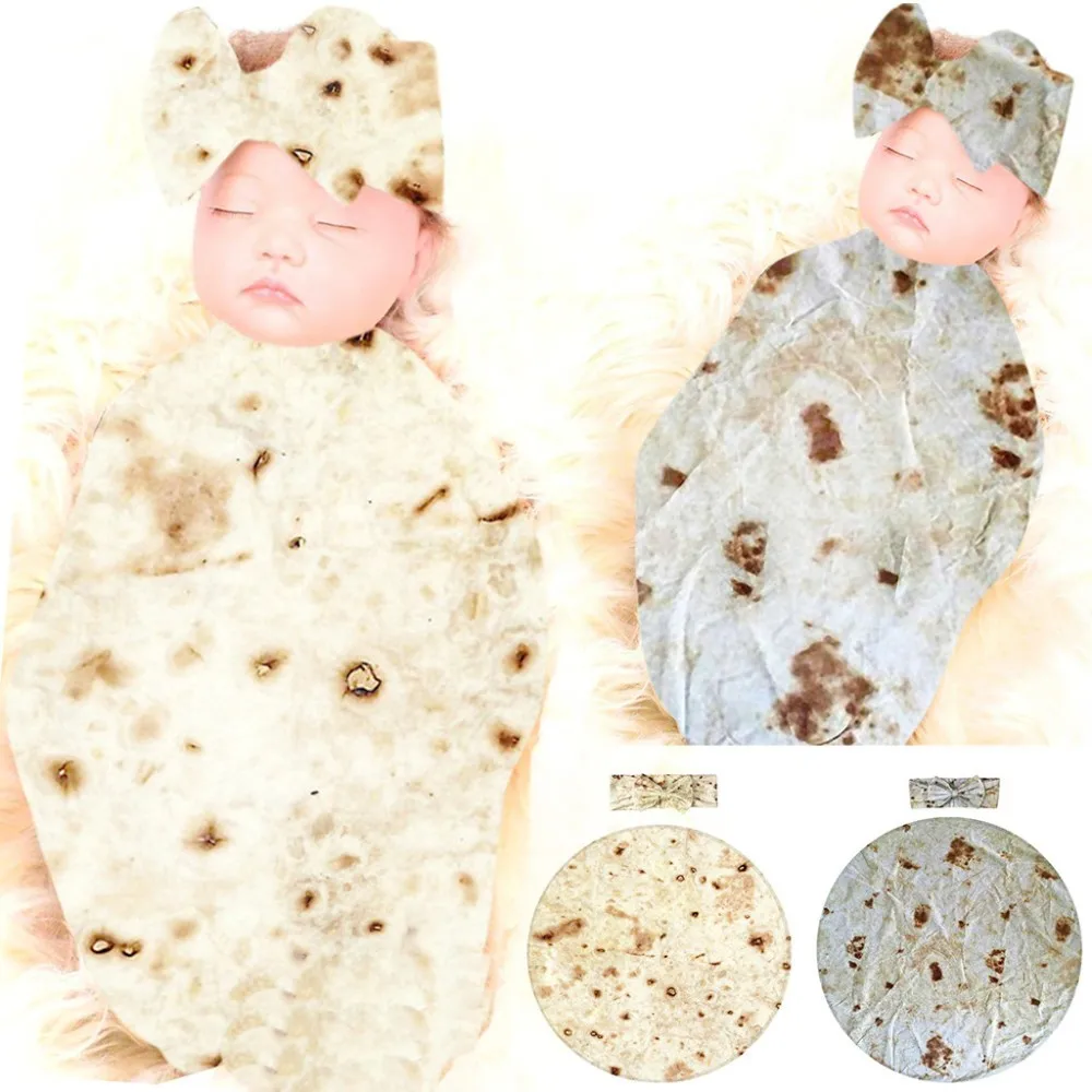 Comfortable Baby Blankets Newborn Burrito Blanket Baby Flour Tortilla