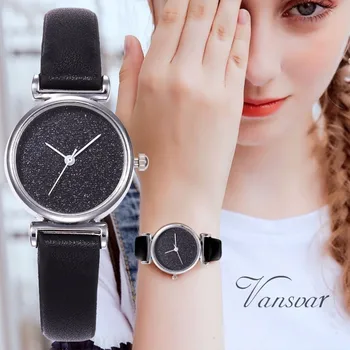

Dropshipping Fashion Women Starry Sky Watch Luxury Leather Small Female Clock Ladies Quartz Wristwatches Relogio Feminino