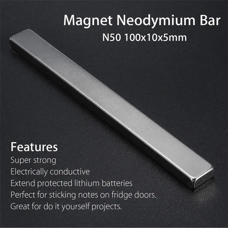 

1 Piece 100x10x5MM N50 Rectangular Rare Earth Magnet