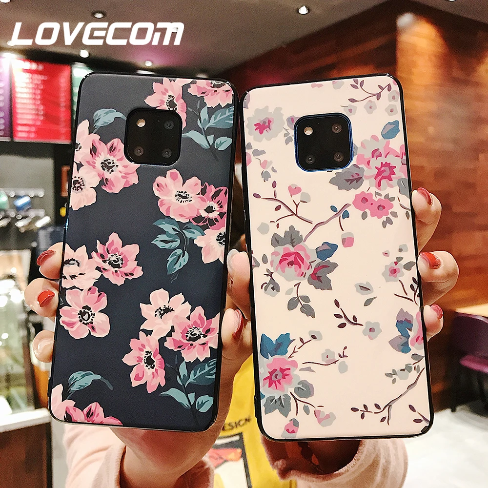 

LOVECOM Vintage Floral Cases For Samsung Galaxy S8 S9 Plus S10 S10 Plus S10e For Huawei P20 P30 Soft TPU Protective Cover Coque